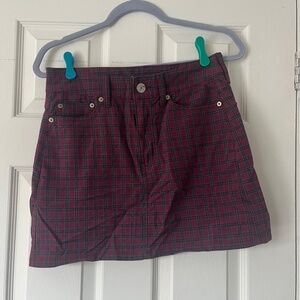 American eagle plaid mini skirt